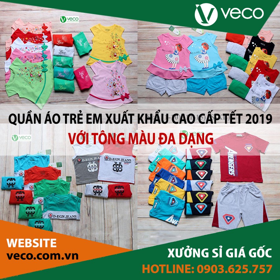 VECO-Xưởng sản xuất quần áo trẻ em xuất khẩu cao cấp Tết 2019